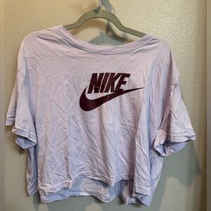 Purple Cropped Nike tee